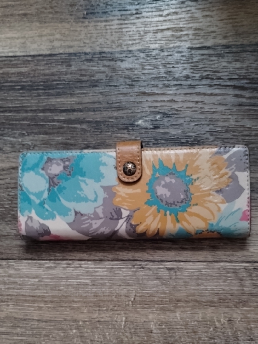Women's Patricia Nash Poppy First Bloom Card Organizer Wallet with Snap Closure